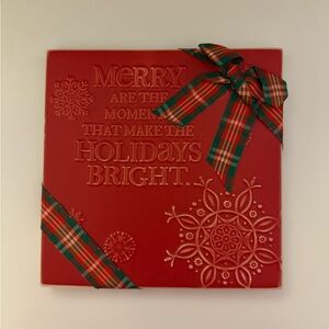 VTG Hallmark Festive Red Holiday Plaque with Ribbon